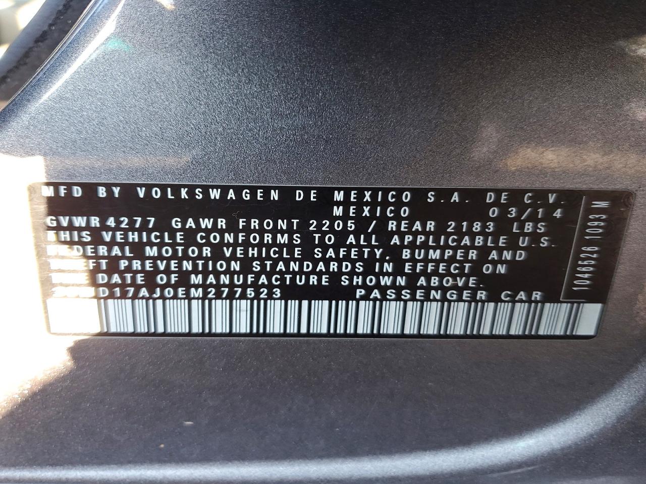 2014 VOLKSWAGEN JETTA SE photo 12