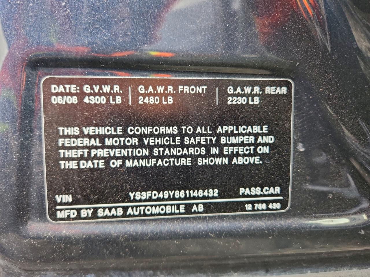 2007 SAAB 9-3 2.0T photo 12