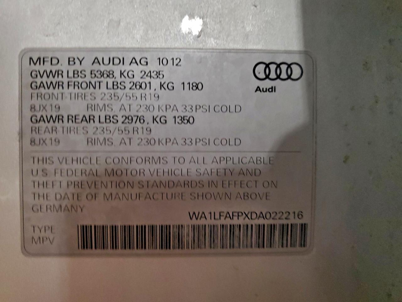 2013 AUDI Q5 PREMIUM PLUS photo 13