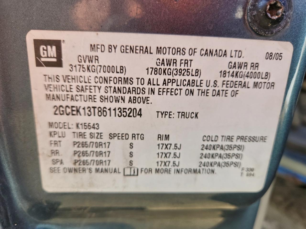 2006 CHEVROLET SILVERADO K1500 photo 13