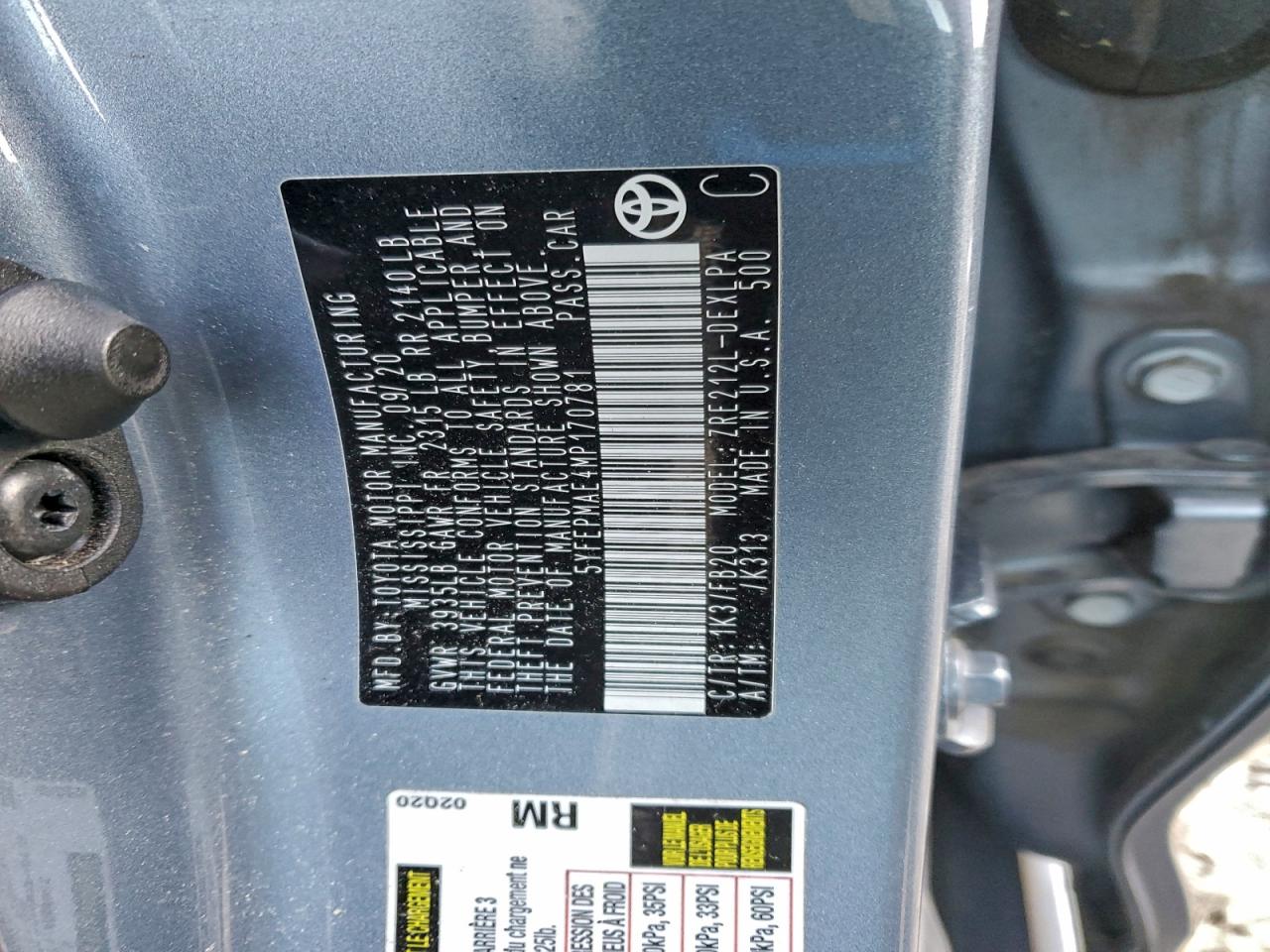 2021 TOYOTA COROLLA LE photo 12