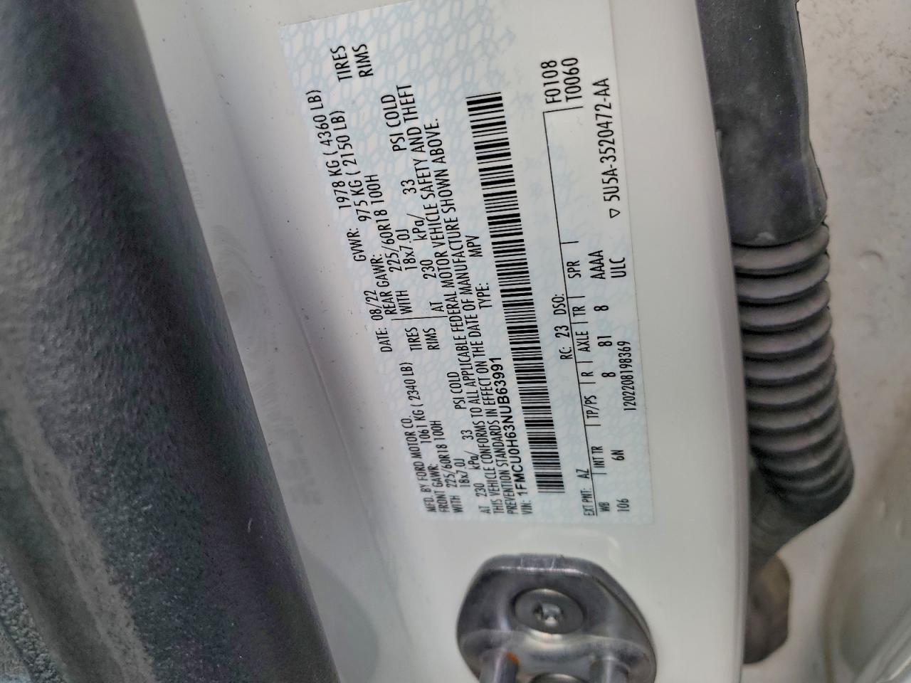 2022 FORD ESCAPE SEL photo 12