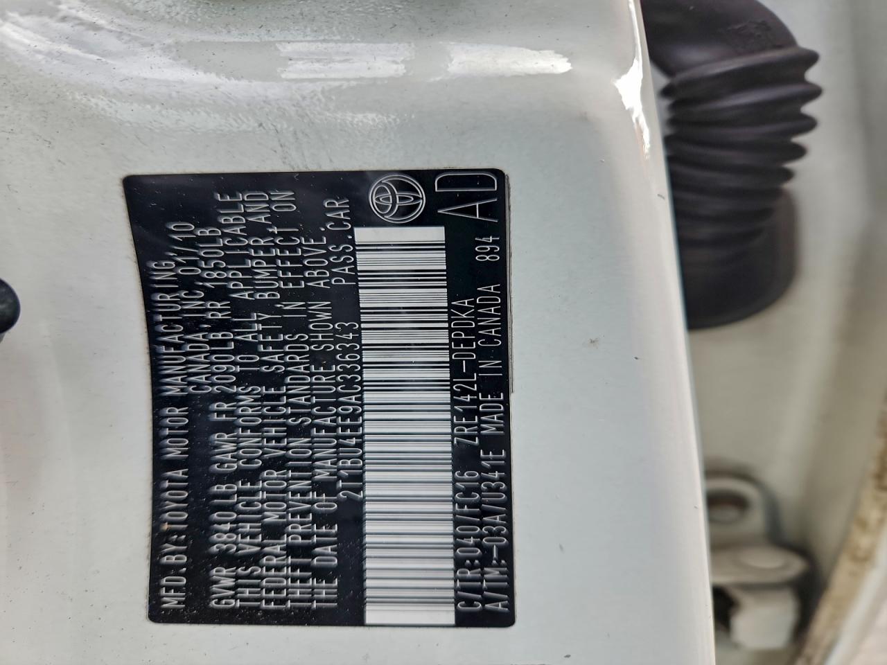 2010 TOYOTA COROLLA BASE photo 13