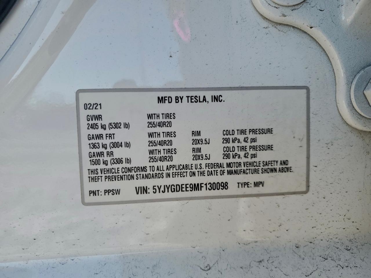 2021 TESLA MODEL Y photo 13