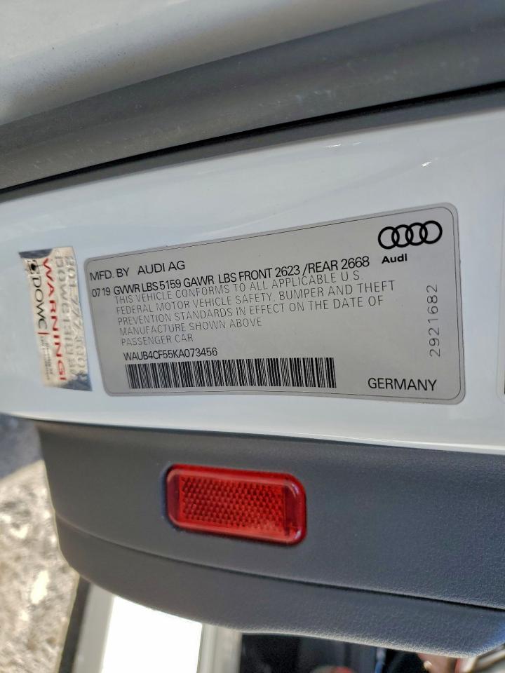 2019 AUDI S5 PREMIUM PLUS photo 12