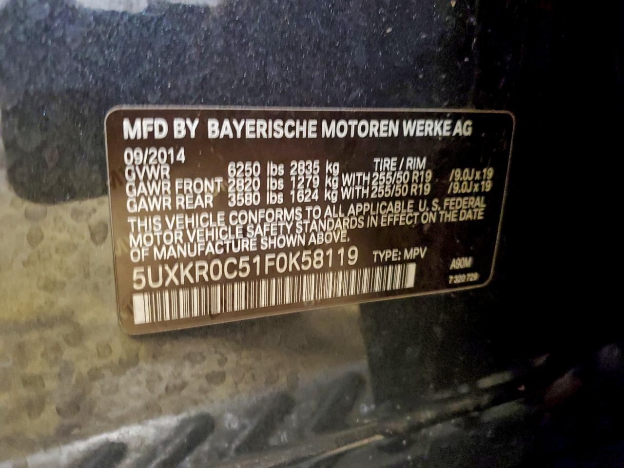 2015 BMW X5 XDRIVE35I photo 13