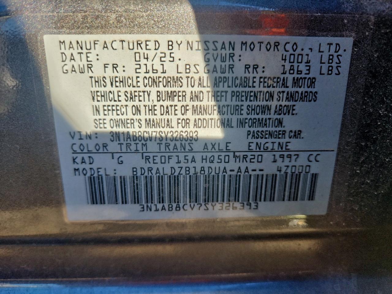 2025 NISSAN SENTRA SV photo 12