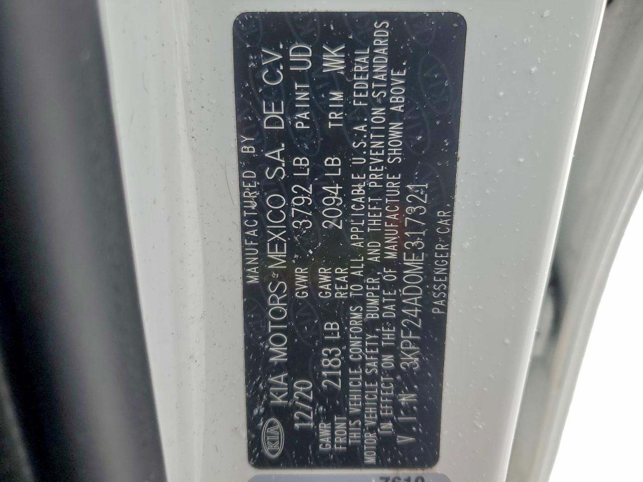 2021 KIA FORTE FE photo 12