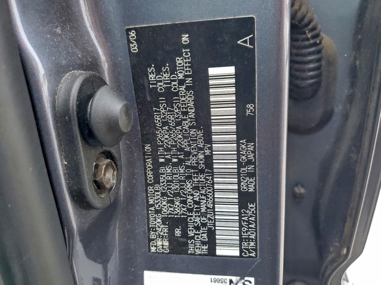 2006 TOYOTA 4RUNNER SR5 photo 25