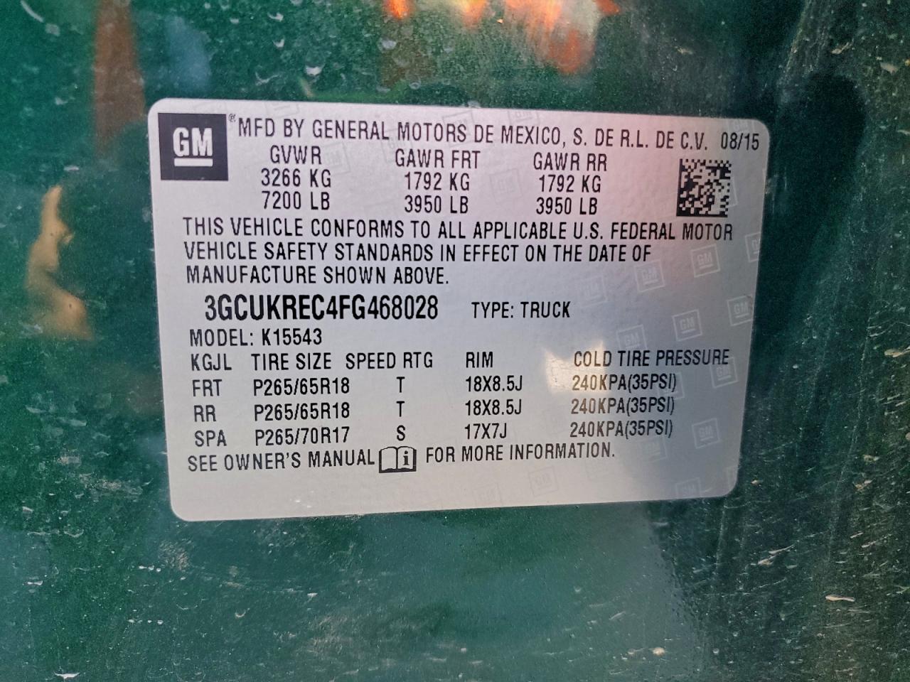 2015 CHEVROLET SILVERADO K1500 LT photo 12