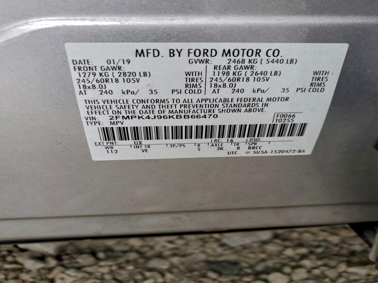 2019 FORD EDGE SEL photo 13