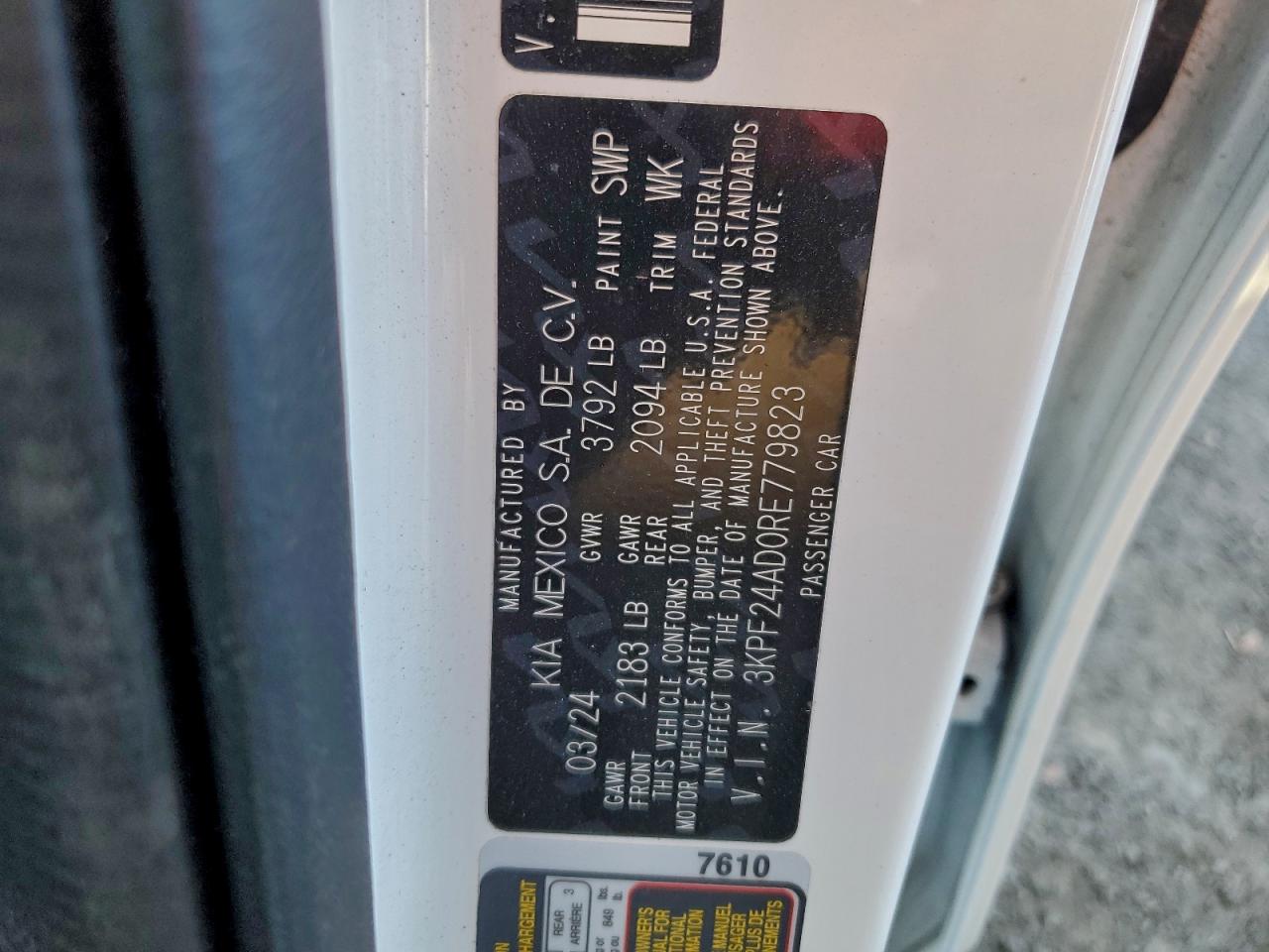 2024 KIA FORTE LX photo 12