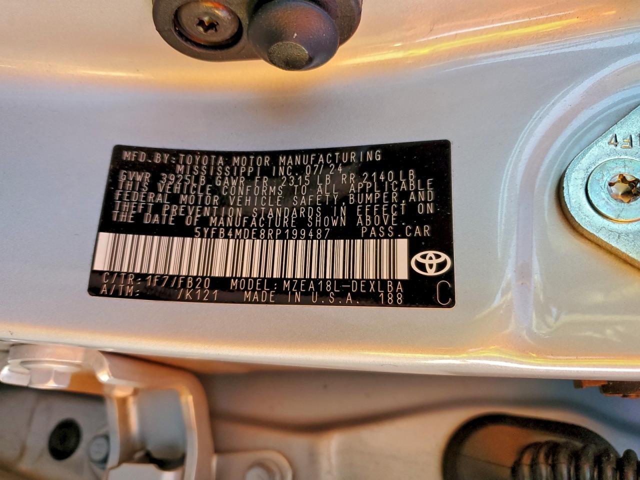 2024 TOYOTA COROLLA LE photo 23