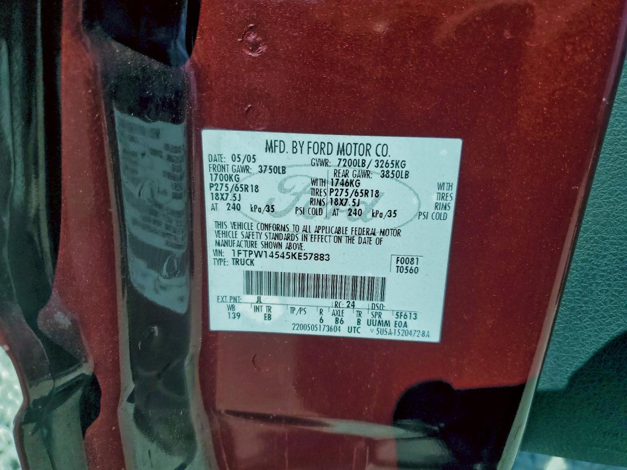 2005 FORD F150 SUPERCREW photo 12