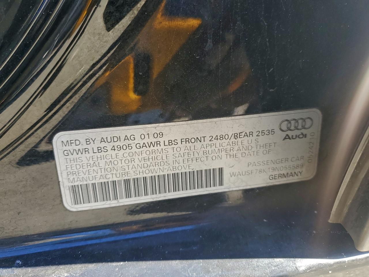 2009 AUDI A4 PREMIUM PLUS photo 12