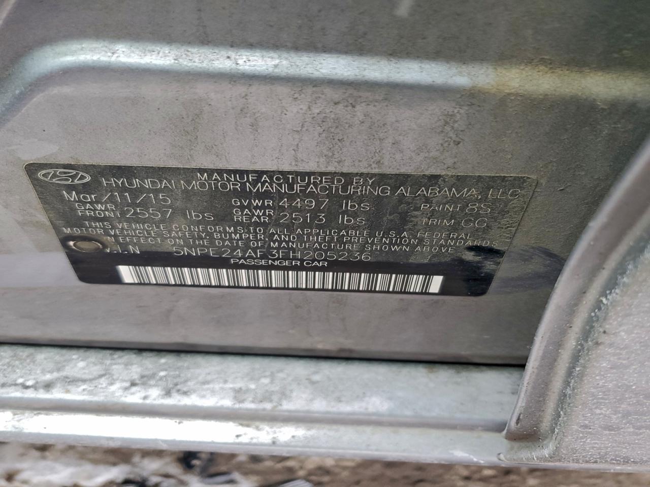 2015 HYUNDAI SONATA SE photo 12