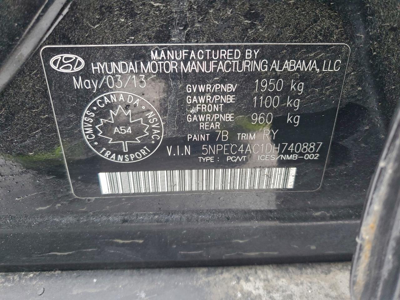 2013 HYUNDAI SONATA SE photo 13
