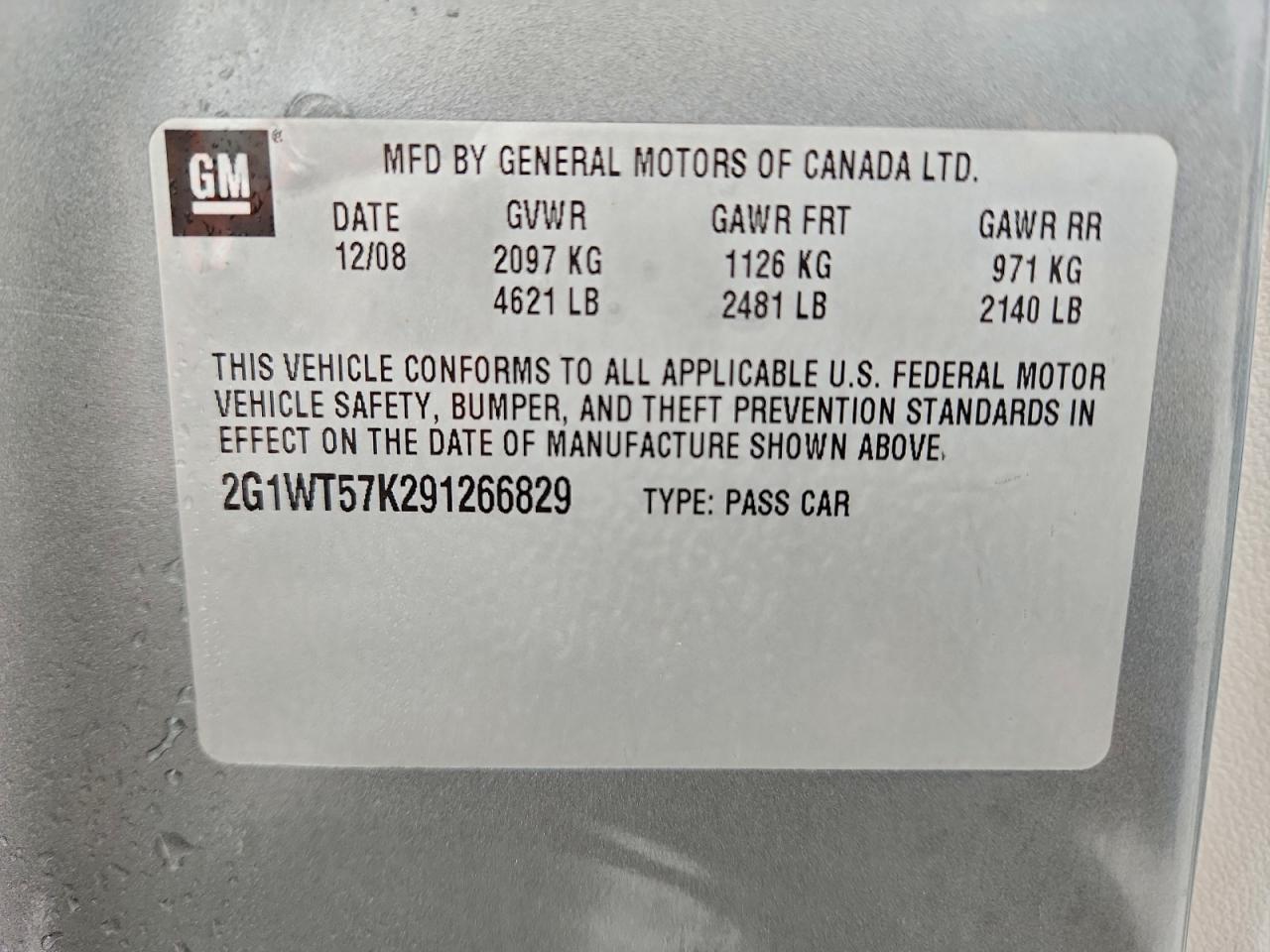2009 CHEVROLET IMPALA 1LT photo 12