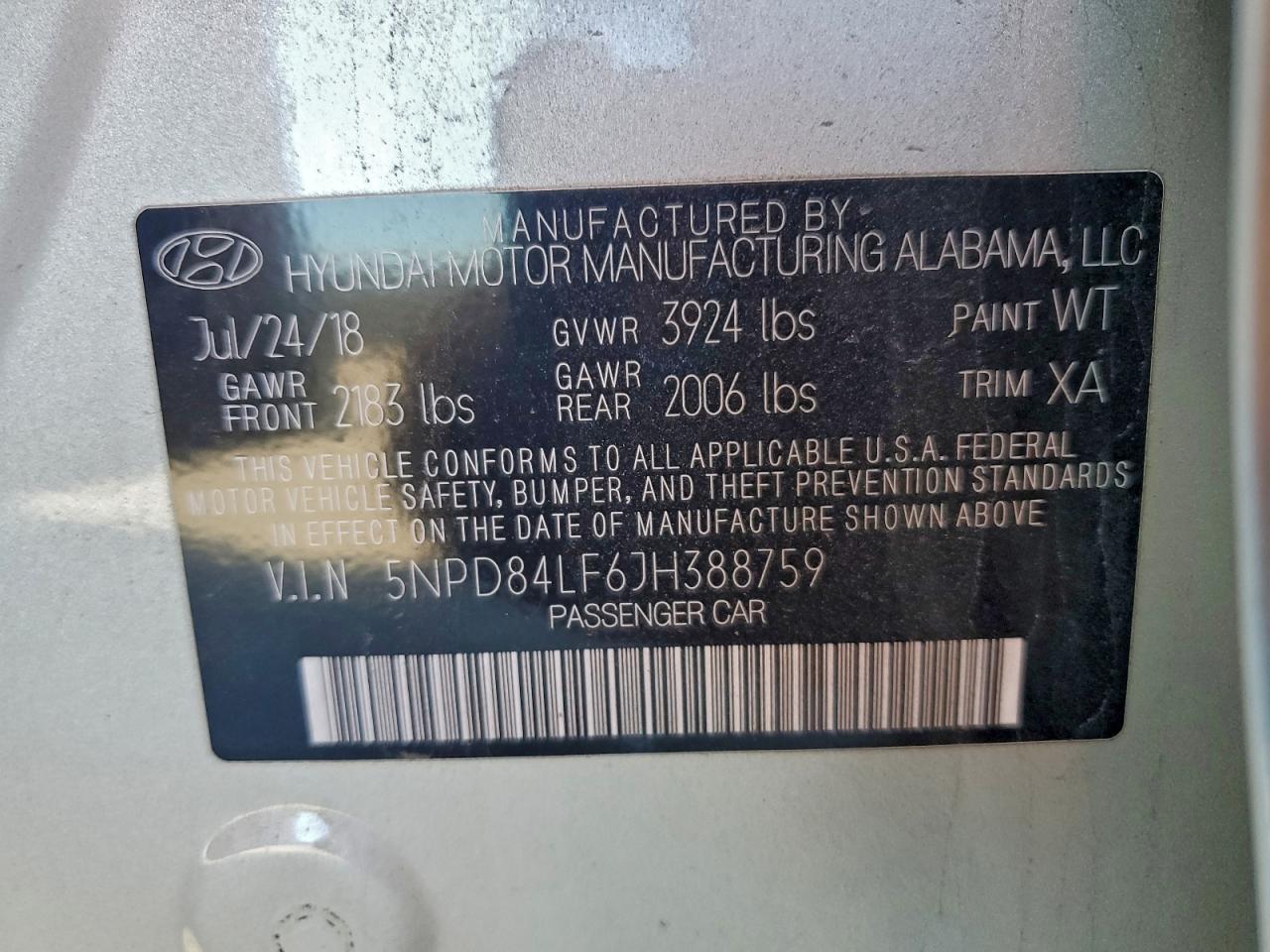 2018 HYUNDAI ELANTRA SEL photo 12