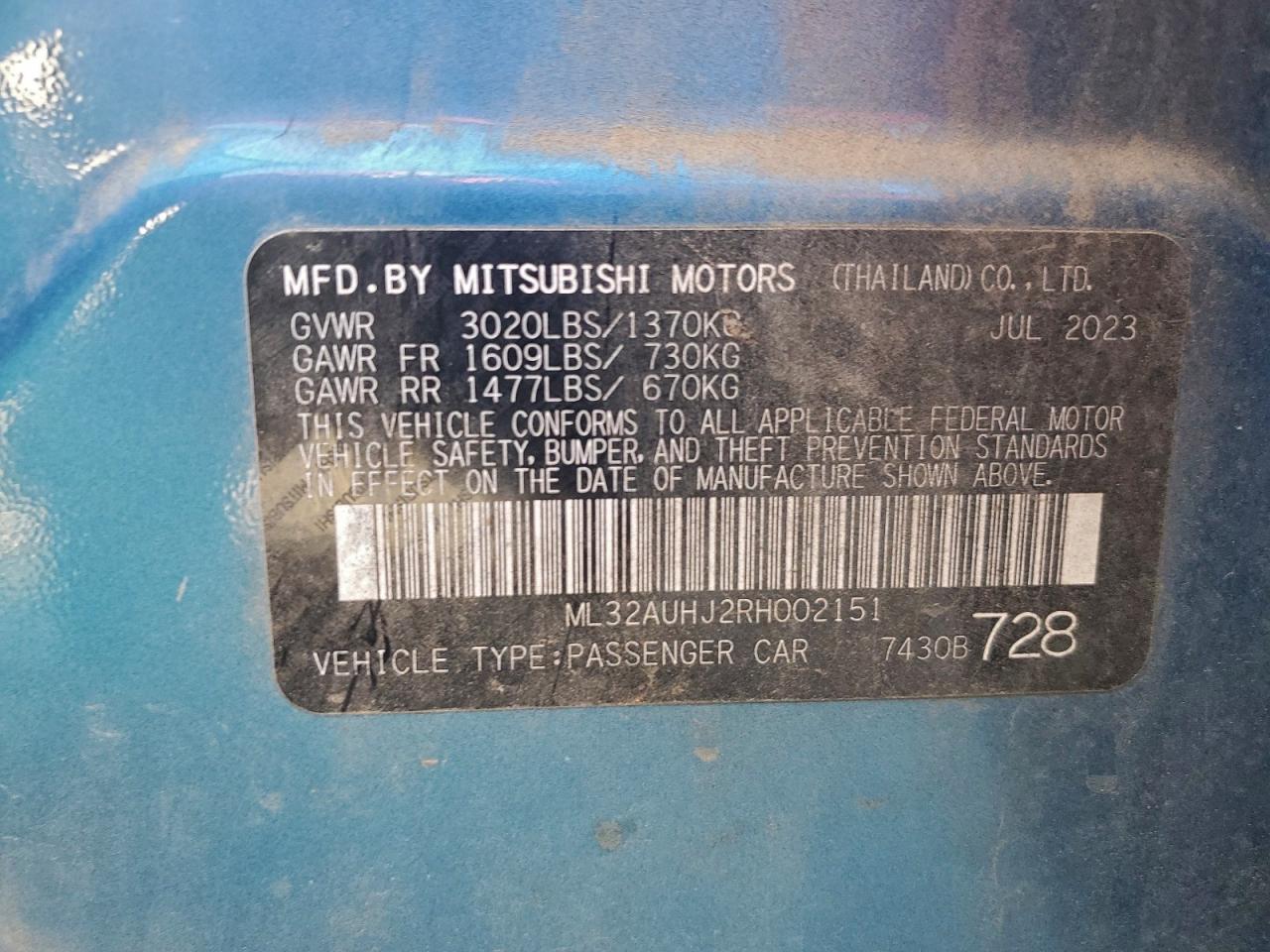 2024 MITSUBISHI MIRAGE ES photo 12
