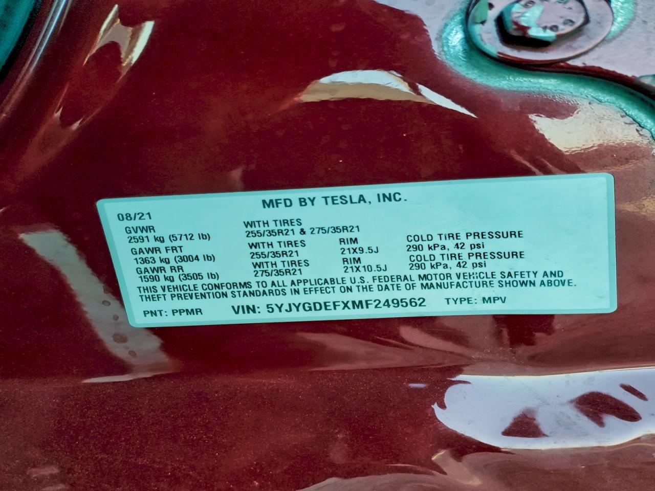 2021 TESLA MODEL Y photo 13