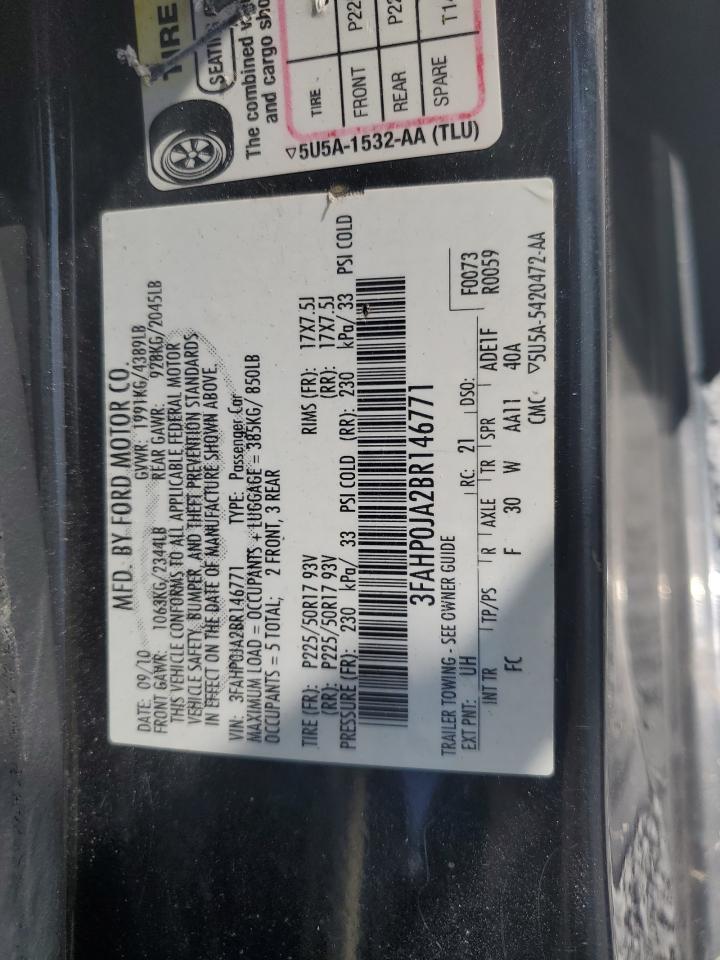2011 FORD FUSION SEL photo 11
