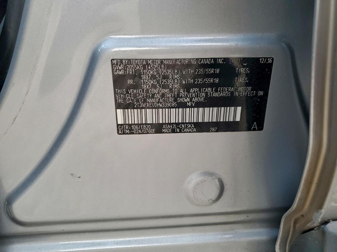 2017 TOYOTA RAV4 SE photo 14