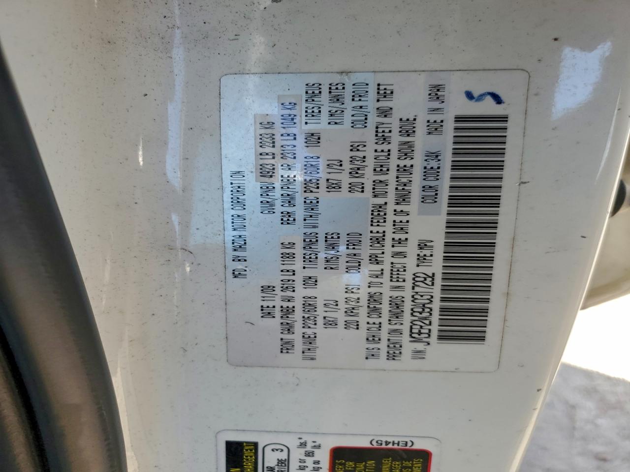 2010 MAZDA CX-7 photo 12