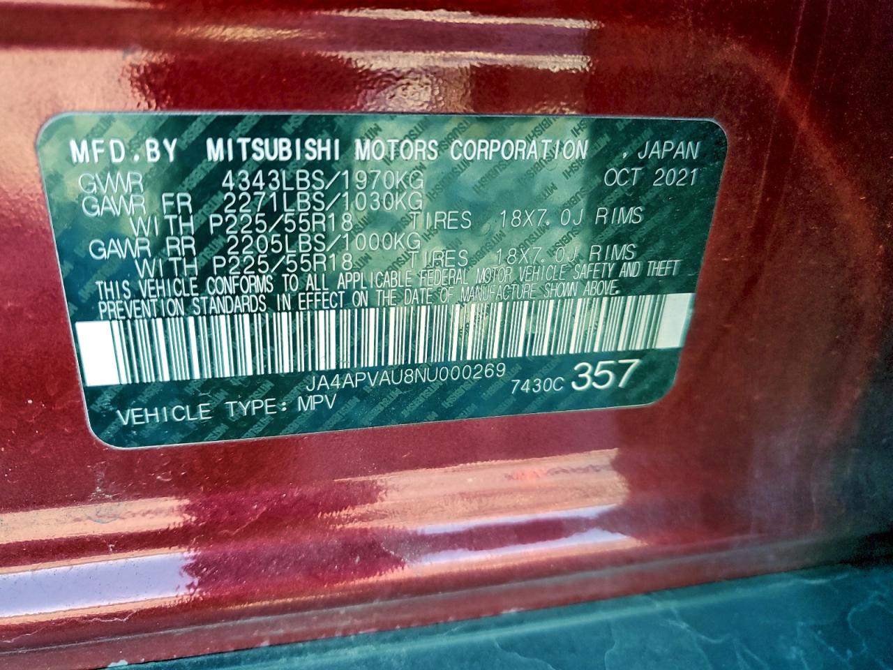 2022 MITSUBISHI OUTLANDER SPORT SE photo 13