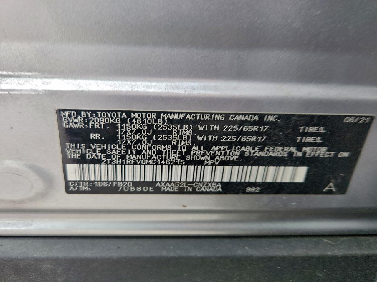 2021 TOYOTA RAV4 LE photo 25