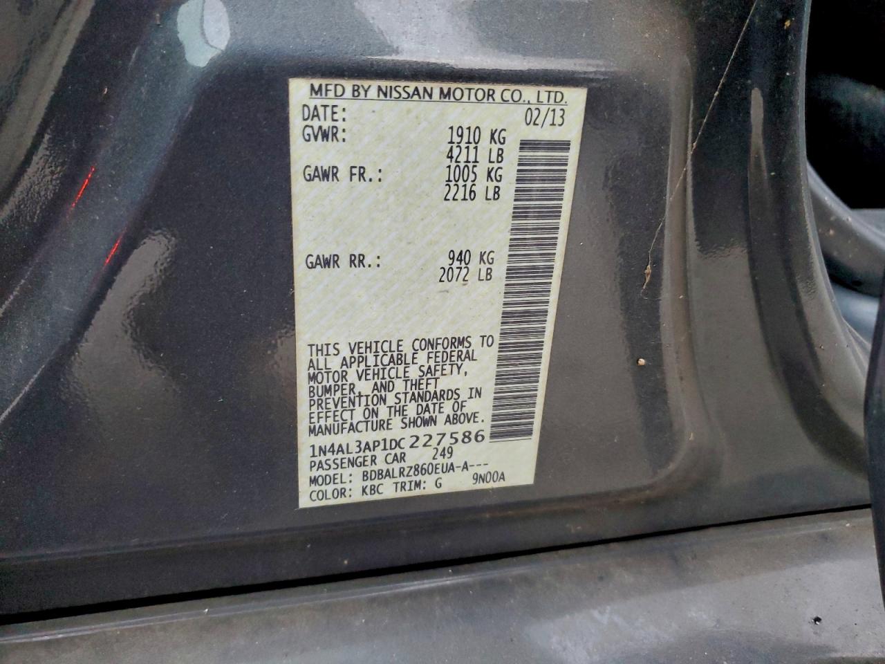 2013 NISSAN ALTIMA 2.5 photo 12