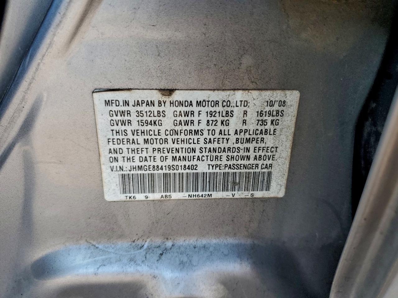 2009 HONDA FIT SPORT photo 12