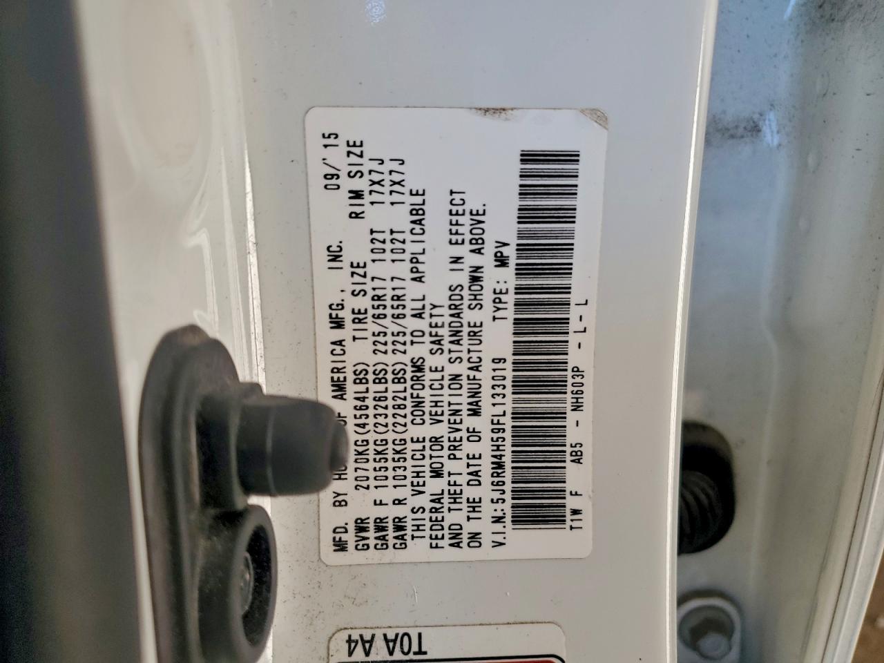 2015 HONDA CR-V EX photo 13