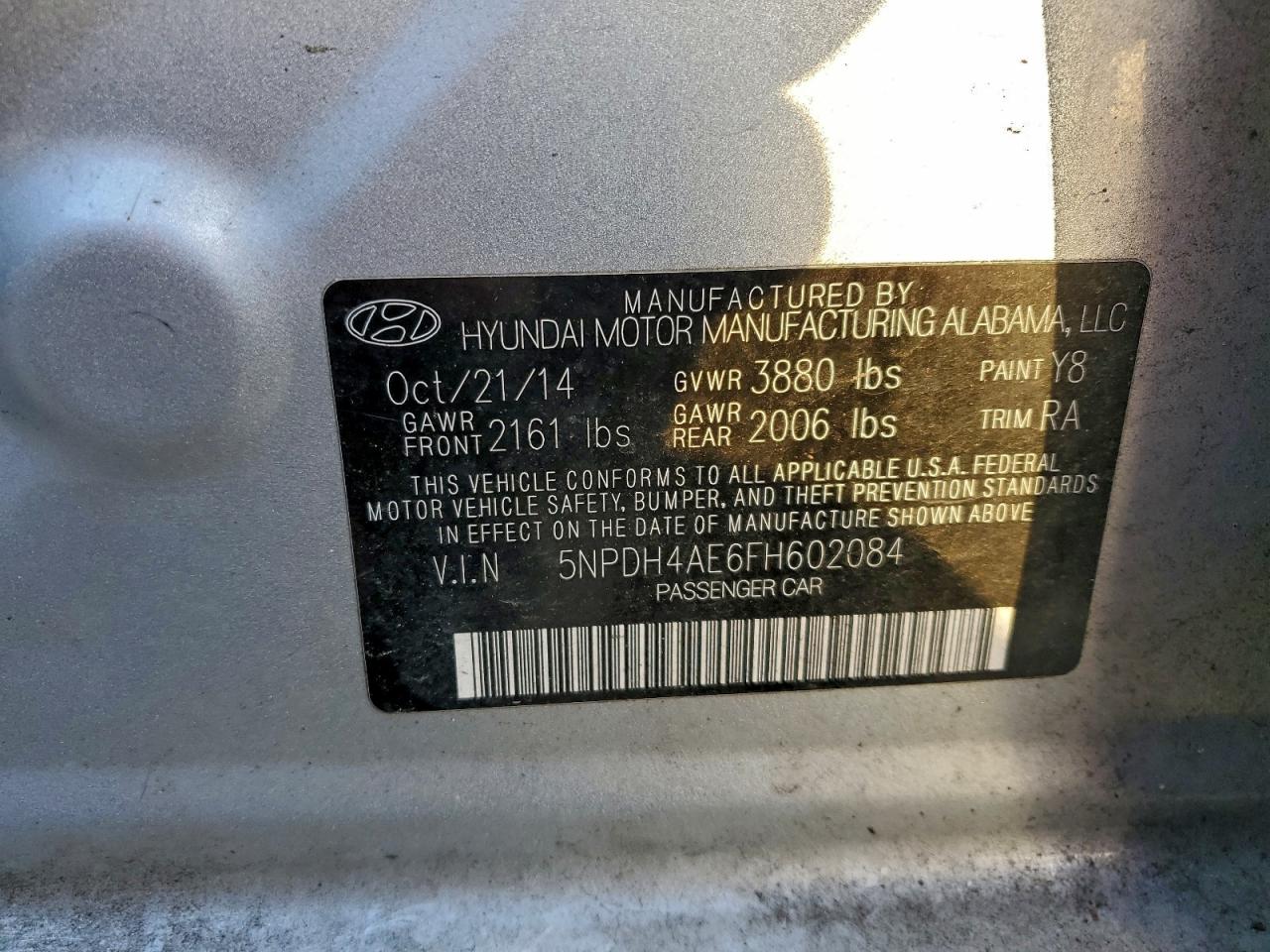 2015 HYUNDAI ELANTRA SE photo 12