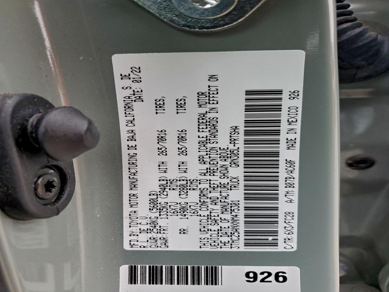 2022 TOYOTA TACOMA DOUBLE CAB photo 12