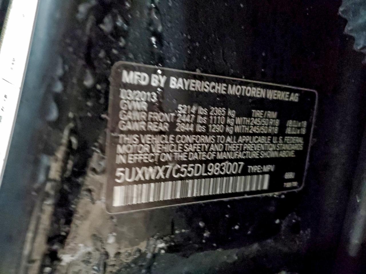 2013 BMW X3 XDRIVE35I photo 12