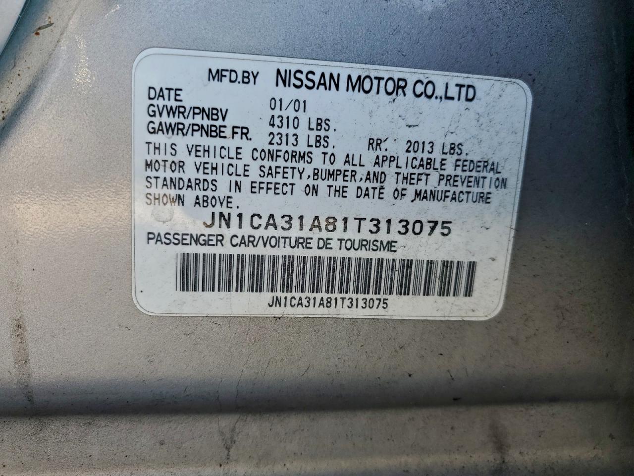 2001 NISSAN MAXIMA GXE photo 23