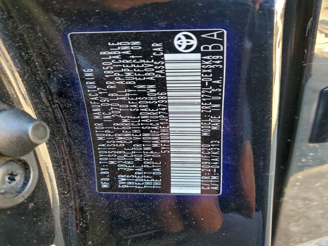2018 TOYOTA COROLLA L photo 12