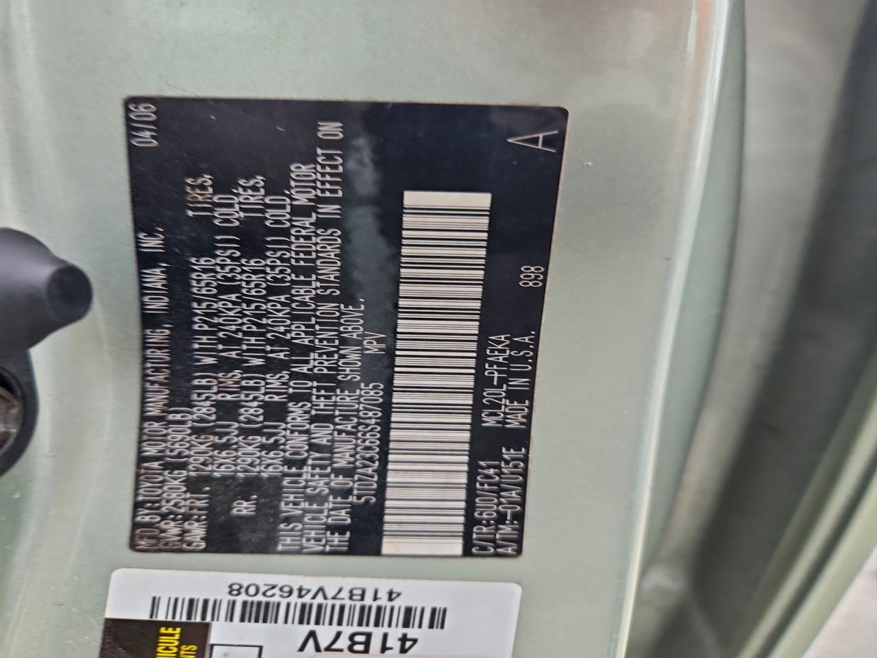 2006 TOYOTA SIENNA CE photo 40
