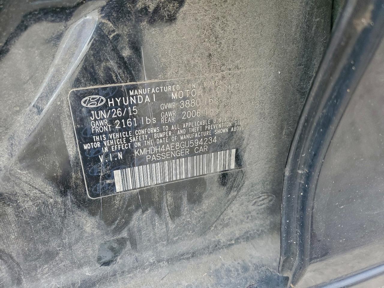 2016 HYUNDAI ELANTRA SE photo 12