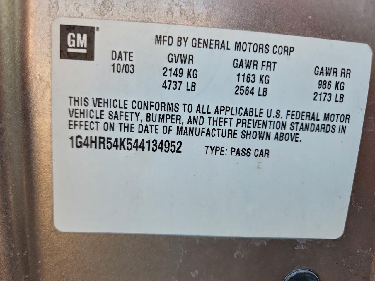 2004 BUICK LESABRE LIMITED photo 13