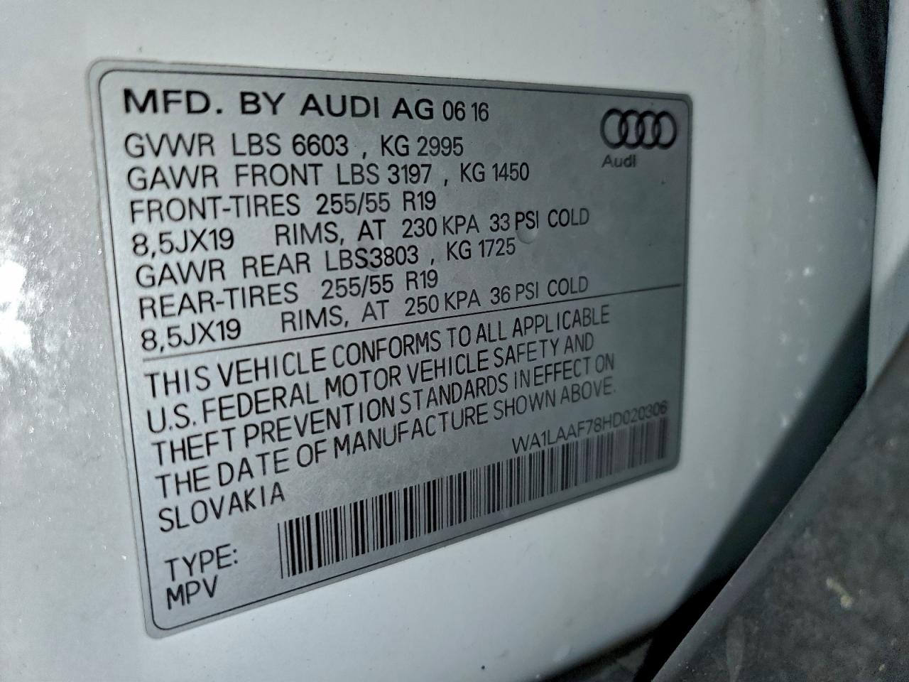 2017 AUDI Q7 PREMIUM PLUS photo 14