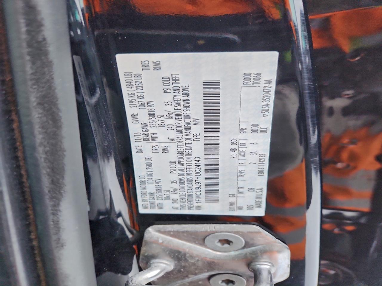2017 FORD ESCAPE TITANIUM photo 13