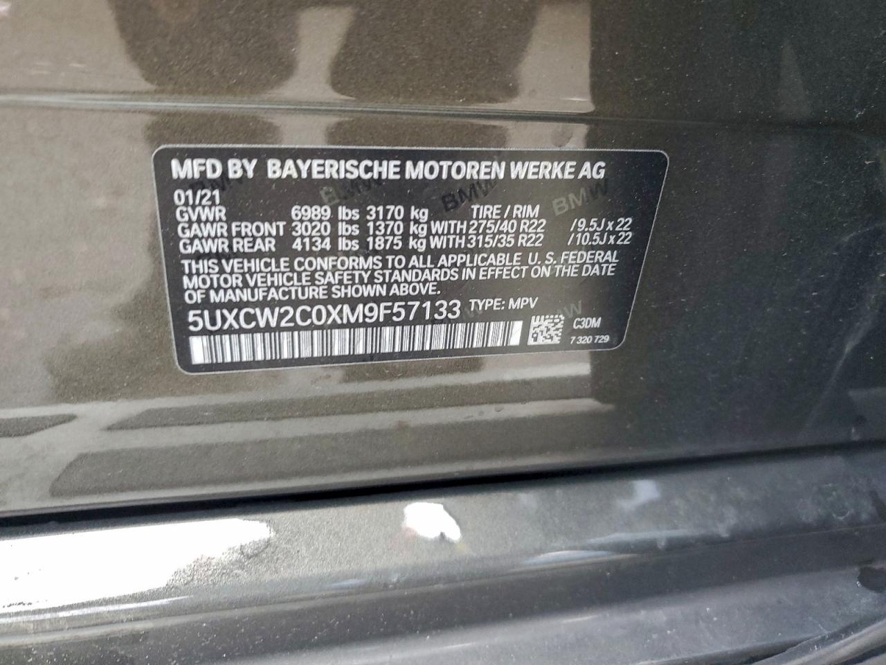 2021 BMW X7 XDRIVE40I photo 14