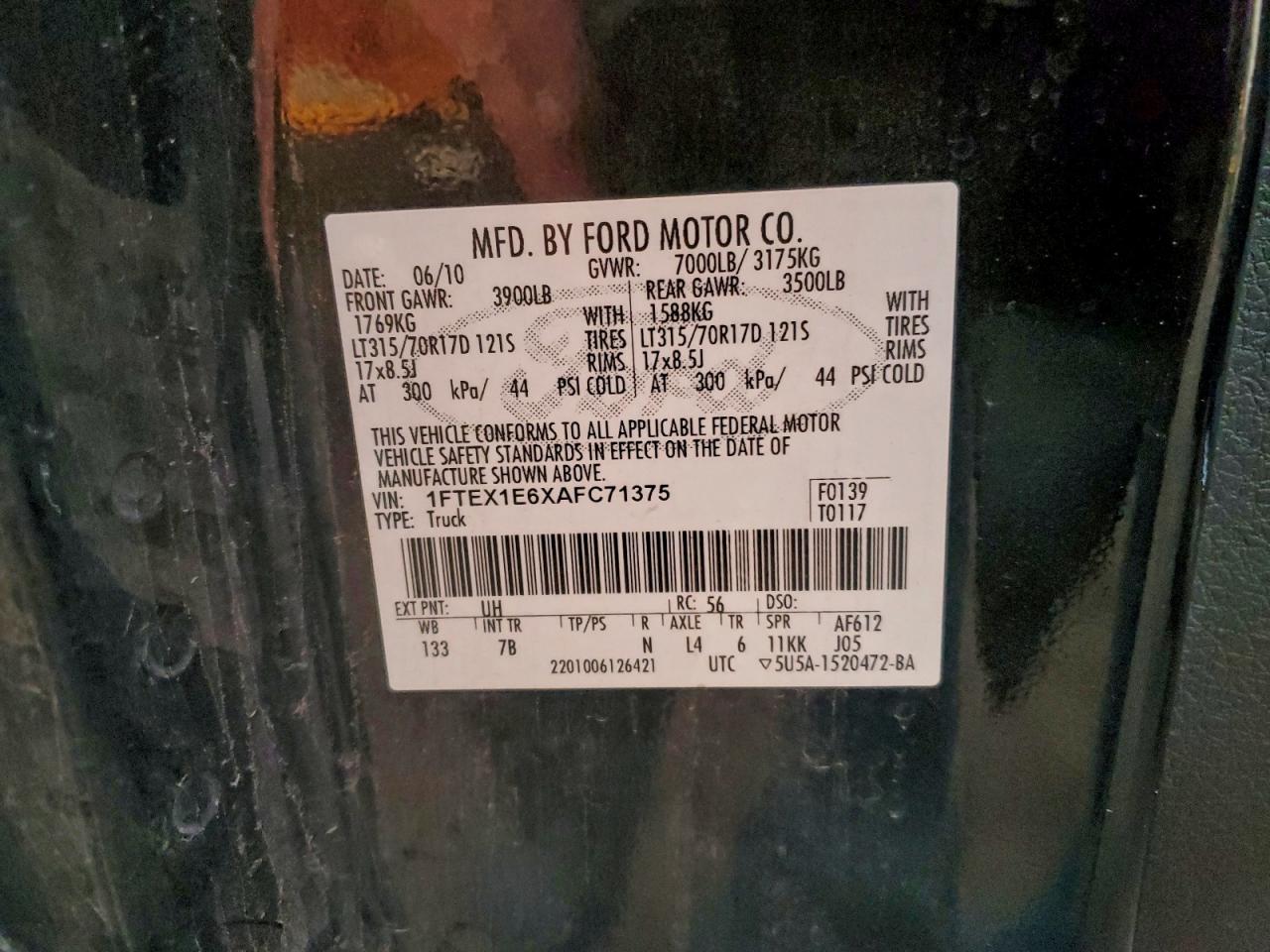 2010 FORD F150 SUPER CAB photo 12