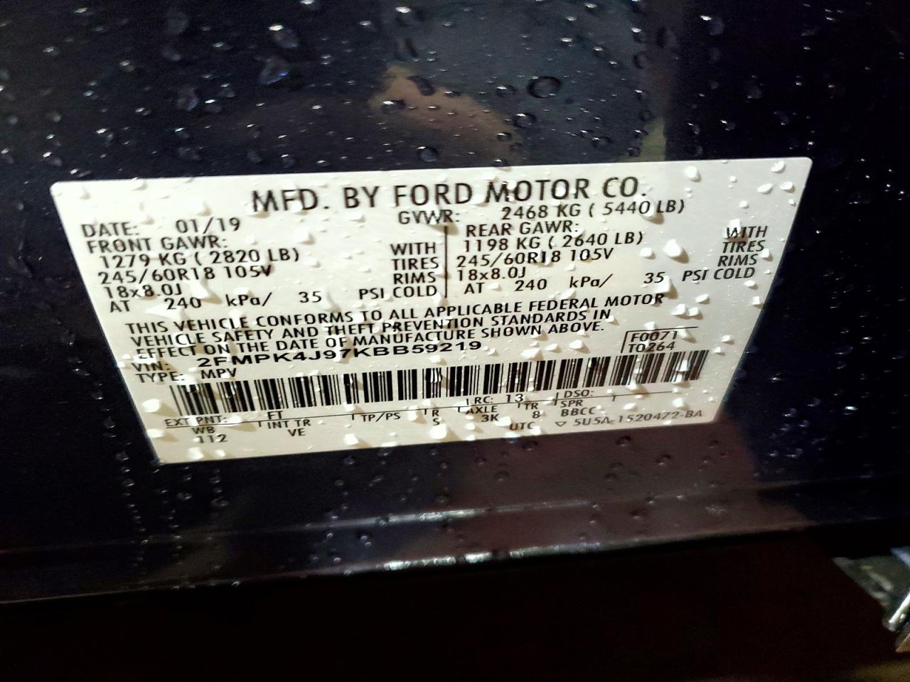 2019 FORD EDGE SEL photo 14