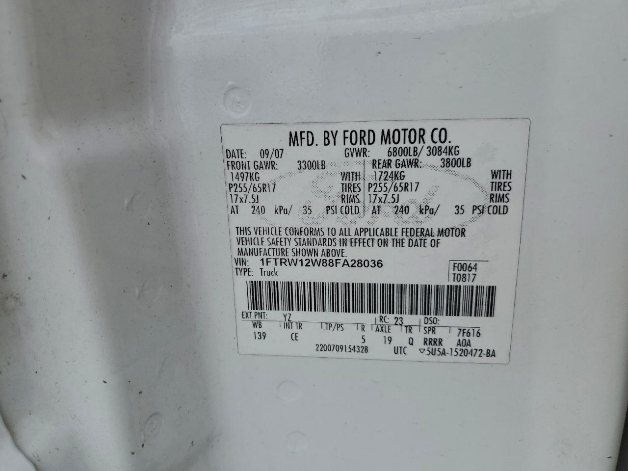 2008 FORD F150 SUPERCREW photo 12