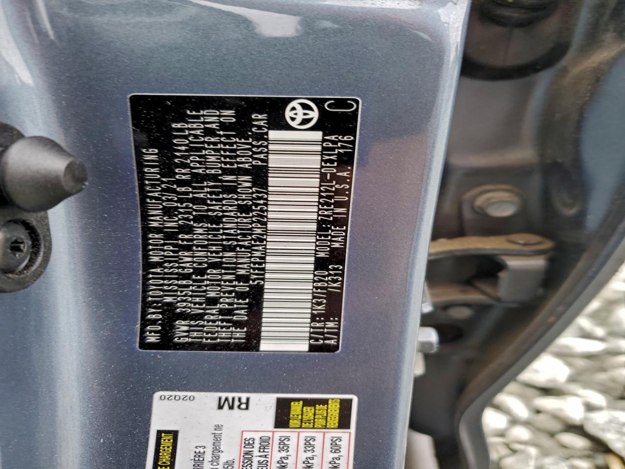 2021 TOYOTA COROLLA LE photo 12