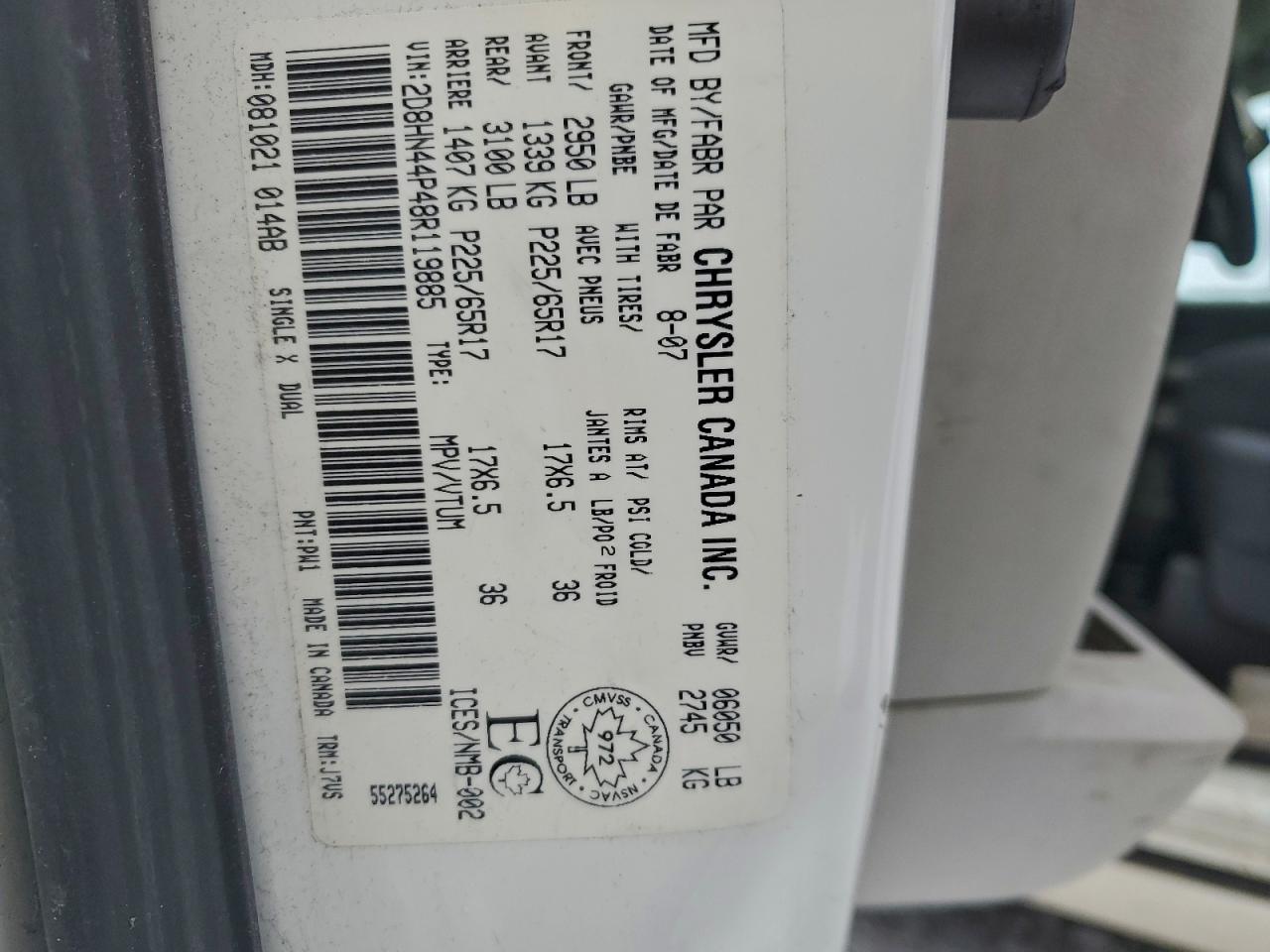 2008 DODGE GRAND CARAVAN SXT photo 14
