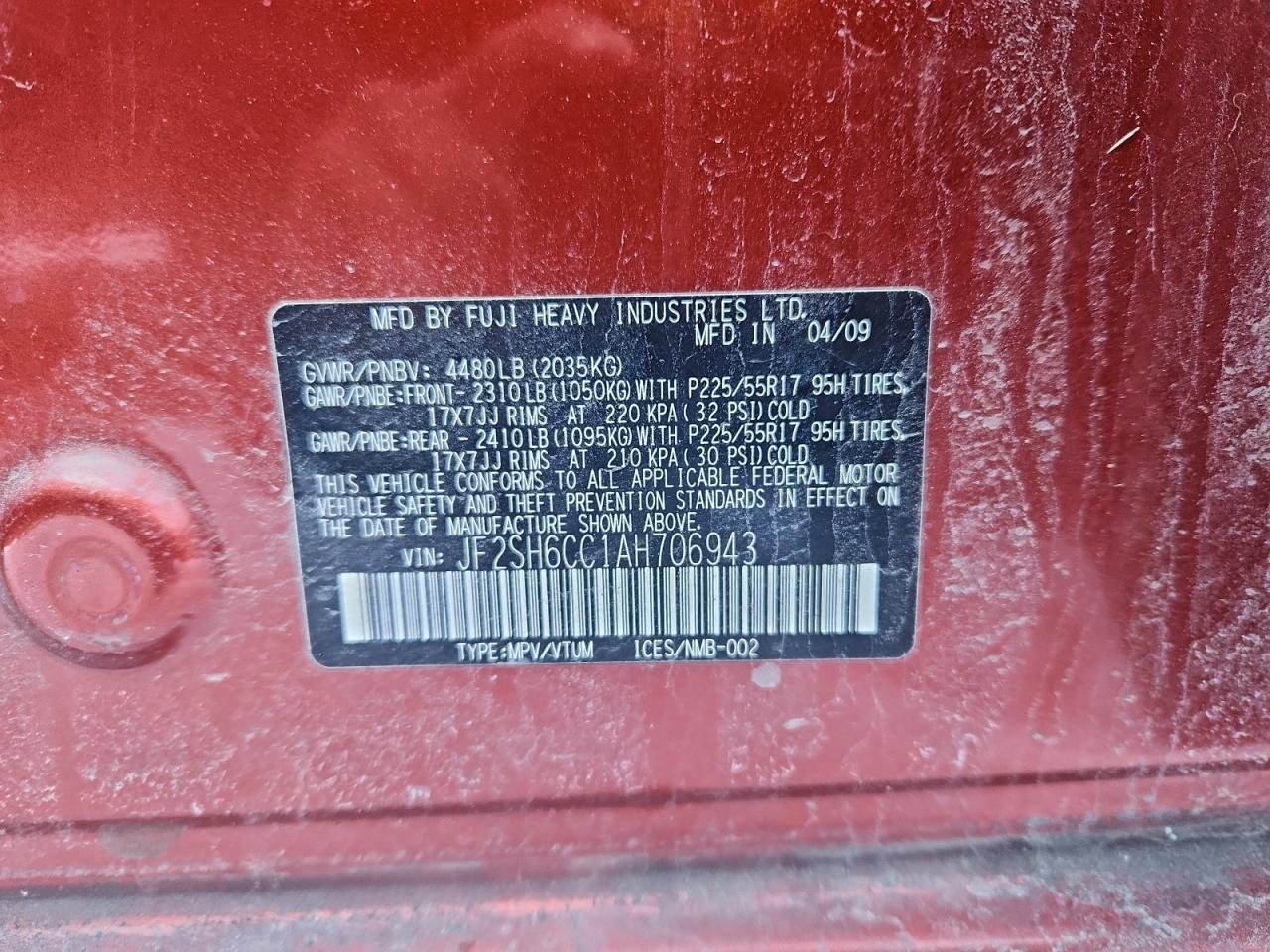 2010 SUBARU FORESTER 2.5X PREMIUM photo 14